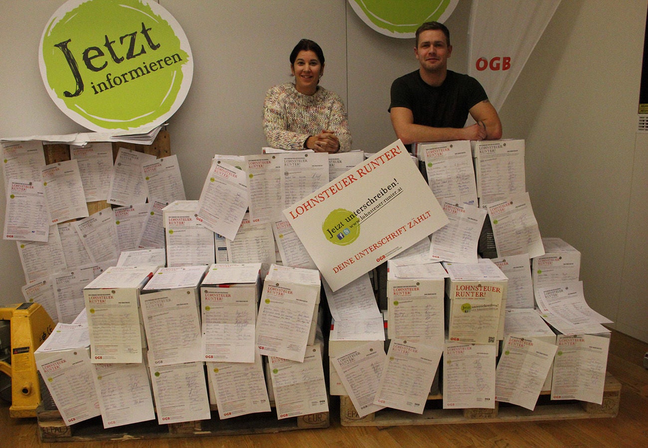 Pressekonferenz Lohnsteuer Runter