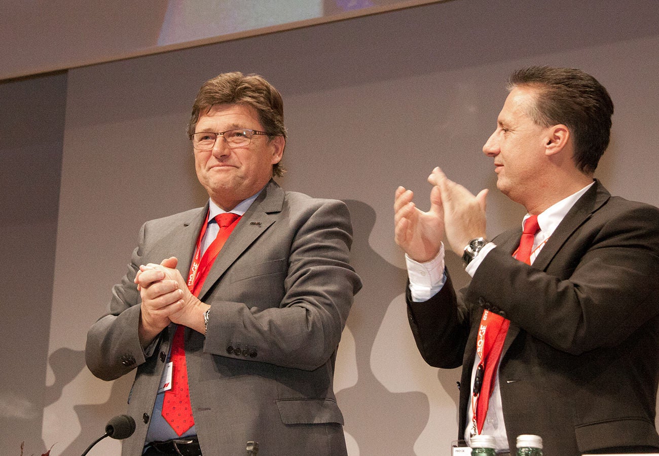 Rainer Wimmer wird erneut zum Bundesvorsitzenden der PRO-GE gewählt.